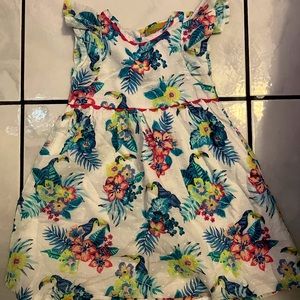 Cute Floral dress with flutter sleeves , 3t